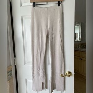 Barefoot Dreams Cream Flare Pants